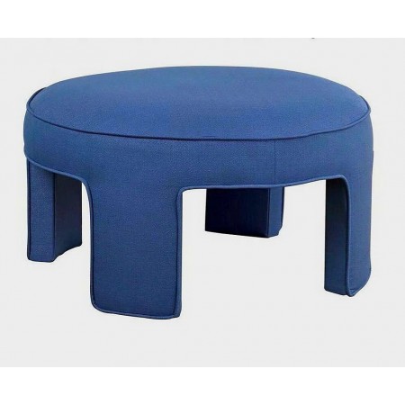 HY09-32 : Bàn Sofa, Ottoman Hình Tròn - Xanh Dương